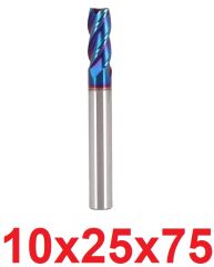 Ø10 x 25 x 75 mm Karbür Freze HRC65