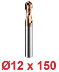 Ø12 x 150 mm Karbür Küre Freze
