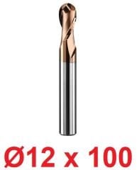 Ø12 x 100 mm Karbür Küre Freze