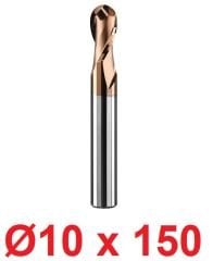 Ø10 x 150 mm Karbür Küre Freze