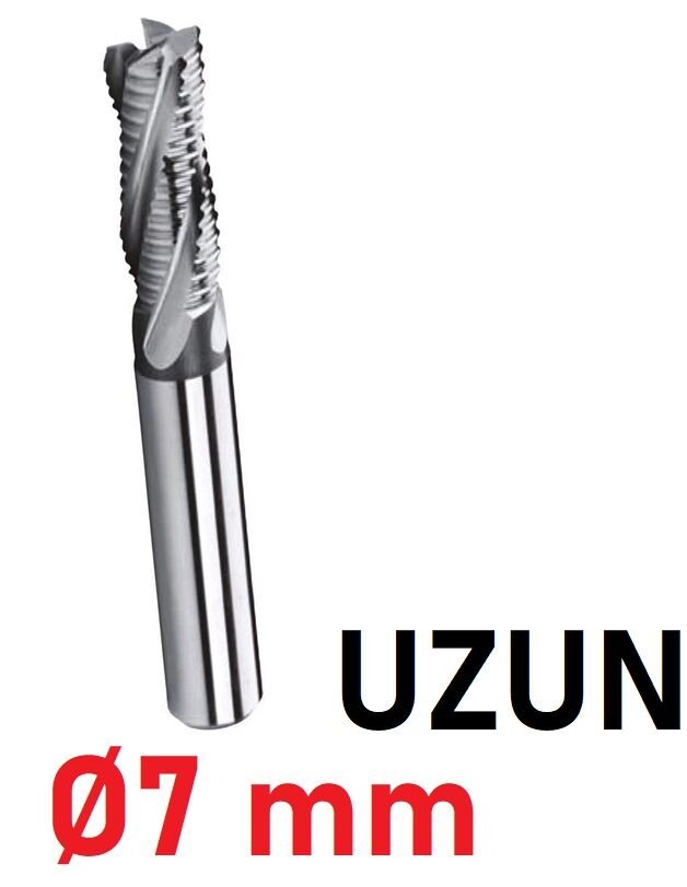 Ø7 mm Uzun Kabatalaş Freze