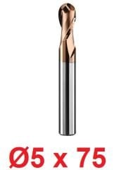 Ø5 x 75 mm Karbür Küre Freze