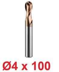 Ø4 x 100 mm Karbür Küre Freze