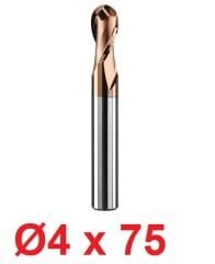 Ø4 x 75 mm Karbür Küre Freze