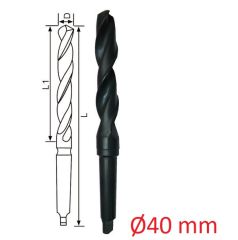 Ø40 mm DIN 345 Mors Konik Saplı Matkap Ucu