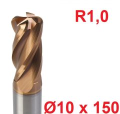 Ø10 x 150 mm R1 Karbür Köşe Radüs Freze