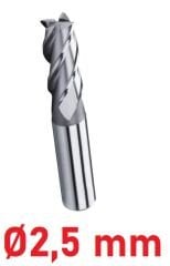 Ø2,5 mm Kısa Parmak Freze