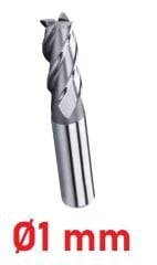Ø1 mm Kısa Parmak Freze