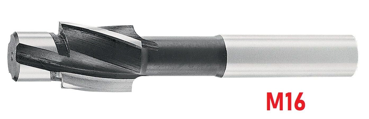 M16 Sabit Pilotlu Havşa Freze DIN373