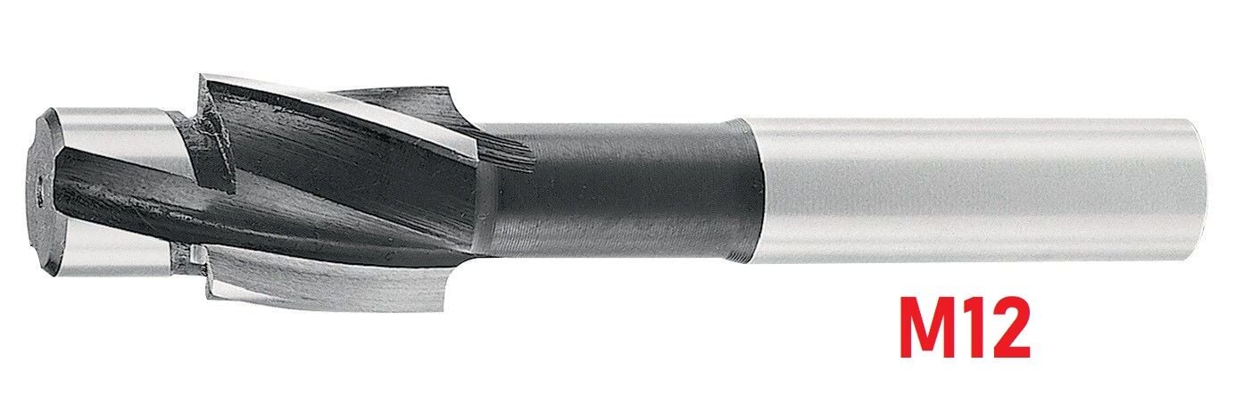 M12 Sabit Pilotlu Havşa Freze DIN373
