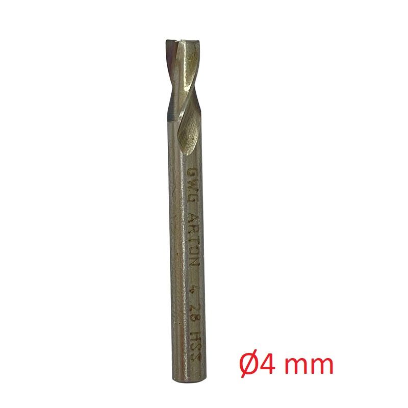 Ø4 mm İki Ağızlı Parmak Freze DIN 327