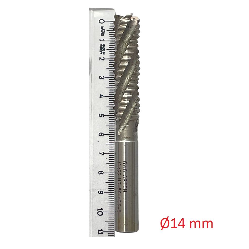 Ø14 mm Kabatalaş Parmak Freze DIN844 NR Uzun