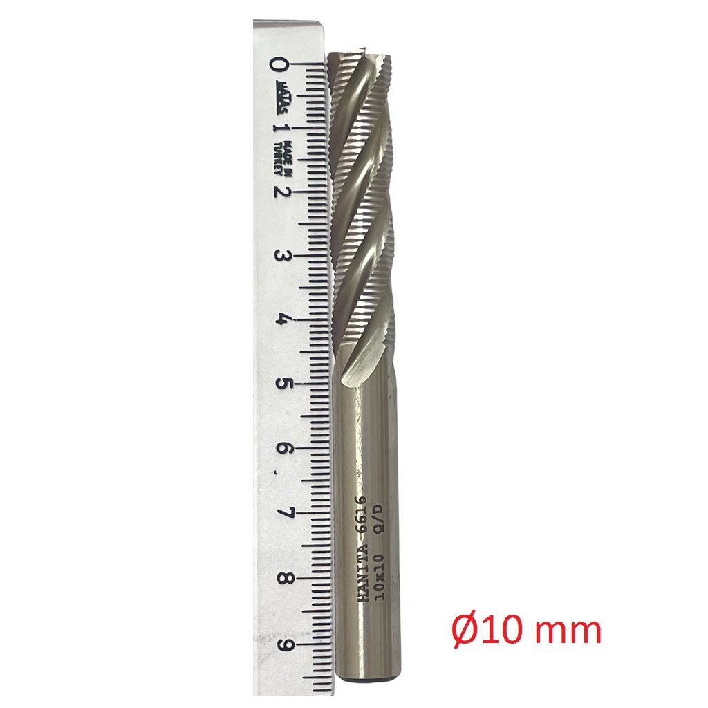 Ø10 mm Kabatalaş Parmak Freze DIN844 NR Uzun