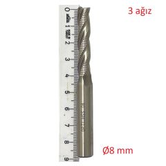 Ø8 mm Kabatalaş Parmak Freze DIN844 NR Uzun
