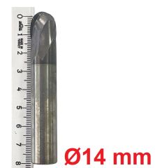 Ø14 mm Karbür Freze Küre R7