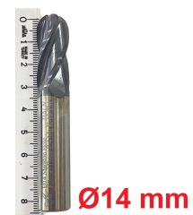 Ø14 mm Karbür Freze Küre R7