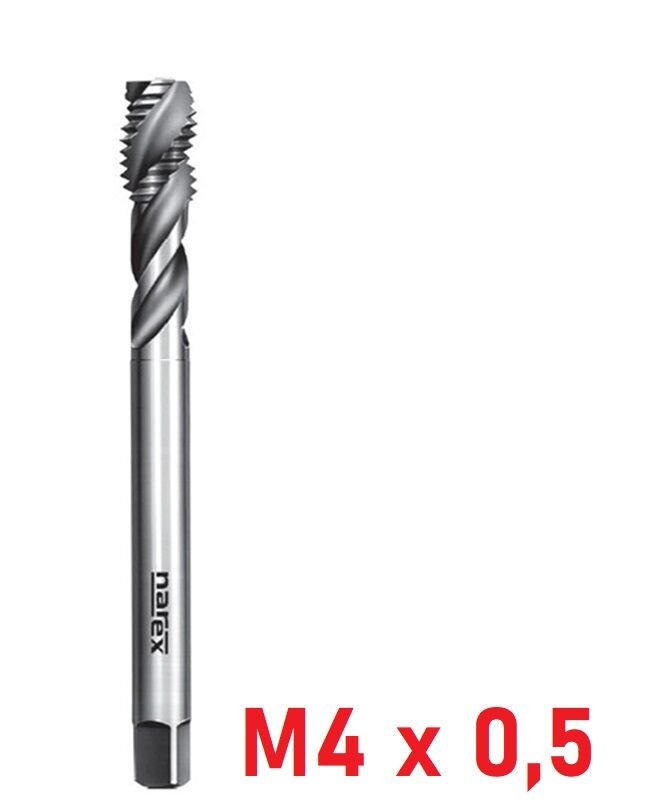 M4 x 0,5 İnce Diş Helis Makine Kılavuzu DIN374/C HSS-E