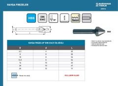 Havşa Freze DIN334/C 60 Derece HSS