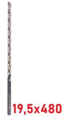 Ø19,5 x 480 mm Uzun Matkap Ucu DIN 1869 HSS