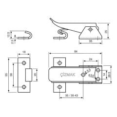 M50/2 Çizmak Bağlama Elemanı