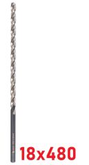 Ø18 x 480 mm Uzun Matkap Ucu DIN 1869 HSS