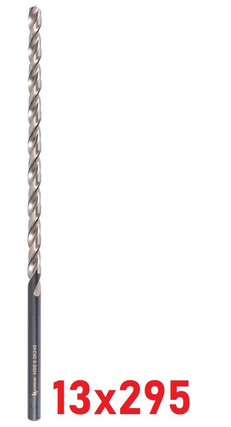 Ø13 x 295 mm Uzun Matkap Ucu DIN 1869 HSS