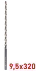 Ø9,5 x 320 mm Uzun Matkap Ucu DIN 1869 HSS