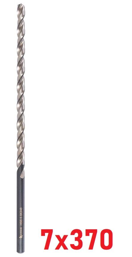 Ø7 x 370 mm Uzun Matkap Ucu DIN 1869 HSS