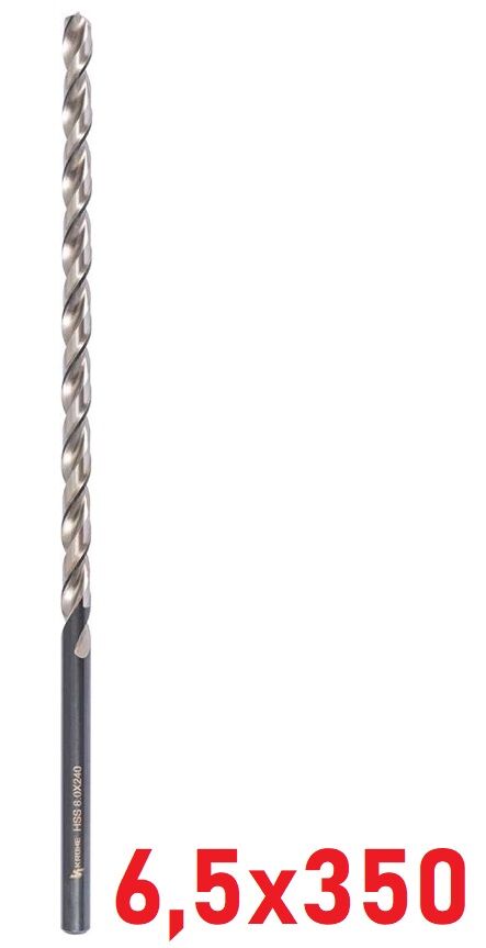 Ø6,5 x 350 mm Uzun Matkap Ucu DIN 1869 HSS