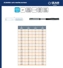 Ø3 mm Makina Raybası DIN 212