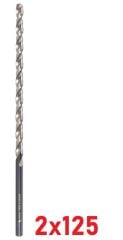 Ø2 x 125 mm Uzun Matkap Ucu DIN 1869 HSS