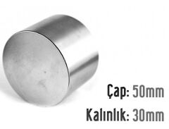Ø50 x 30 mm Neodyum Mıknatıs