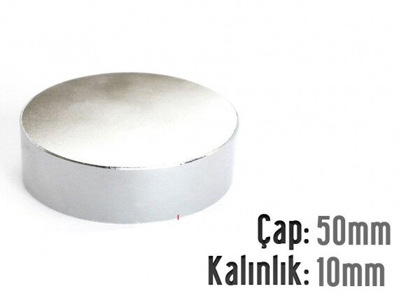 Ø50 x 10 mm Neodyum Mıknatıs