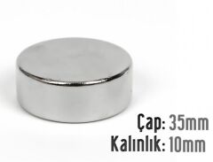 Ø35 x 10 mm Neodyum Mıknatıs