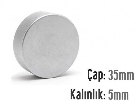 Ø35 x 5 mm Neodyum Mıknatıs