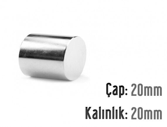 Ø20 x 20 mm Neodyum Mıknatıs