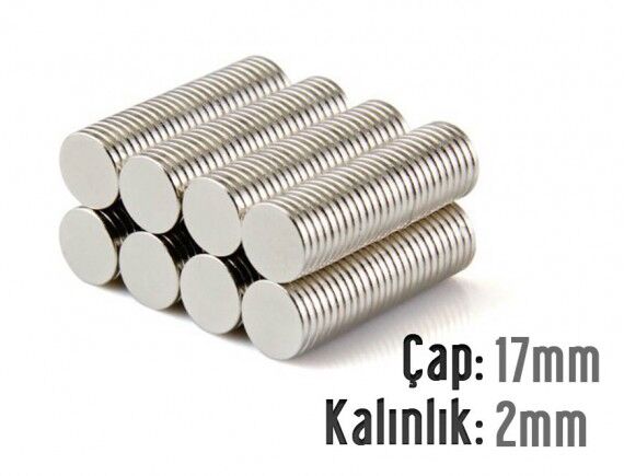 Ø17 x 2 mm Neodyum Mıknatıs