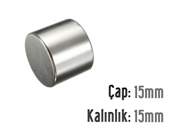 Ø15 x 15 mm Neodyum Mıknatıs