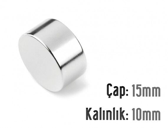 Ø15 x 10 mm Neodyum Mıknatıs