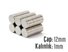 Ø12 x 1 mm Neodyum Mıknatıs