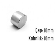 Ø10 x 10 mm Neodyum Mıknatıs