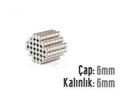 Ø6 x 6 mm Neodyum Mıknatıs