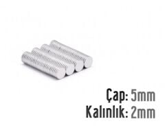 Ø5 x 2 mm Neodyum Mıknatıs
