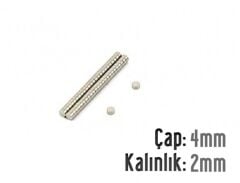 Ø4 x 2 mm Neodyum Mıknatıs