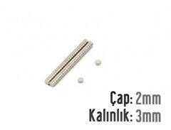 Ø2 x 3 mm Neodyum Mıknatıs
