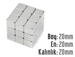20 x 20 x 20 mm Küp Neodyum Mıknatıs