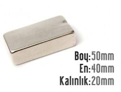 50 x 40 x 20 mm Neodyum Mıknatıs