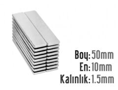 50 x 10 x 1,5 mm Neodyum Mıknatıs