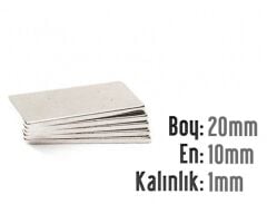 20 x 10 x 1 mm Neodyum Mıknatıs