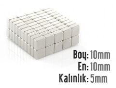 10 x 10 x 5 mm Neodyum Mıknatıs